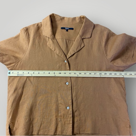 QUINCE 100% Linen Short Sleve Shirt Sz L - Picture 7 of 11